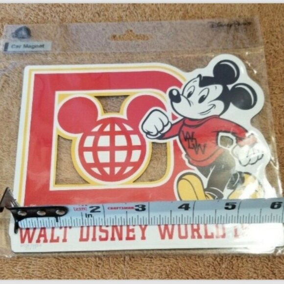 Disney Parks Walt Disney World Mickey Mouse Car Magnet Retro 1971 - Picture 3 of 3